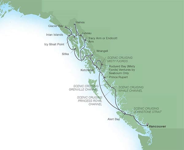 14-Day Glacier Bay, Fjords & Canadian Inside Passage from $8999*